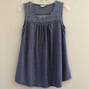 Ember Missy Sleeveless Blue Top S
